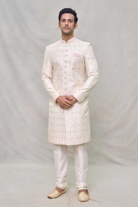 Arihant Rai Sinha Sequin & Thread Embroidered Sherwani Set 