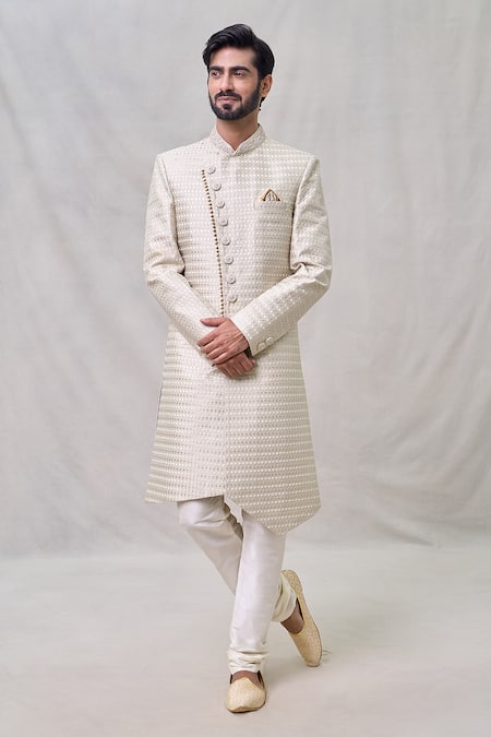 Arihant Rai Sinha Thread Embroidered Sherwani Set 