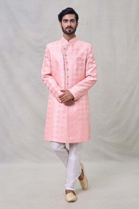 Arihant Rai Sinha Geometric Pattern Sherwani & Pant Set 