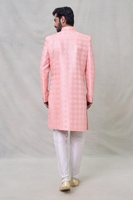 Arihant Rai Sinha Geometric Pattern Sherwani & Pant Set 