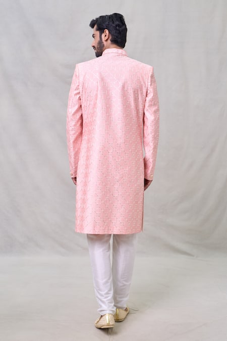 Arihant Rai Sinha Embroidered Layered Sherwani Set 
