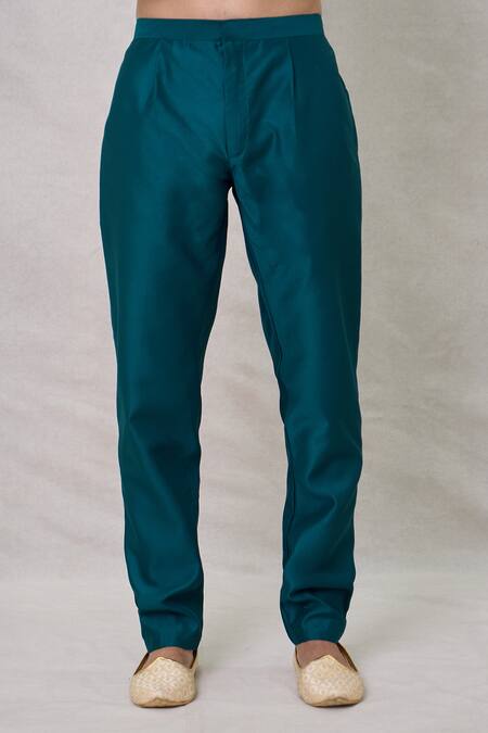 Arihant Rai Sinha_Blue Silk Sequins, Mirrors Thread Florin Vine Embroidered Layered Sherwani Set _at_Aza_Fashions