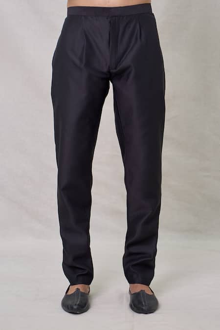 Arihant Rai Sinha Black Faux Leather Sequins, Embroidery Musk Bloom Sherwani Set at Aza Fashions Arihant Rai Sinha_Black Faux Leather Sequins, Embroidery Musk Bloom Sherwani Set _at_Aza_Fashions