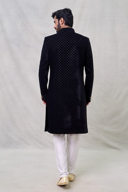 Arihant Rai Sinha Floweret Motif Embroidered Layered Sherwani Set 