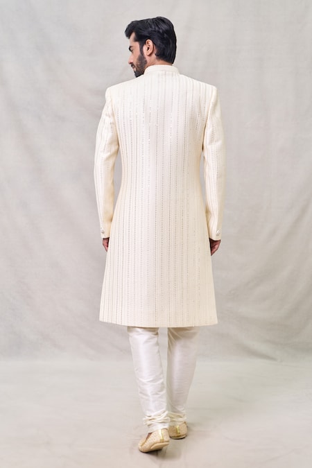 Arihant Rai Sinha Sequin Bahar Vine Embroidered Sherwani Set 