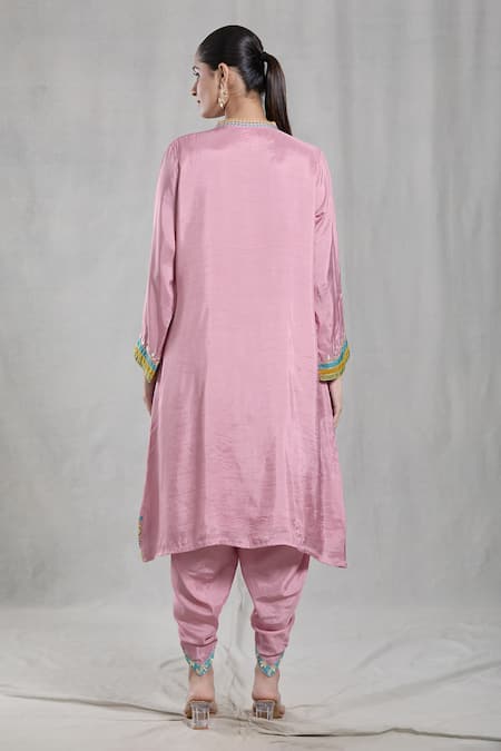 Samyukta Singhania Sequin Embellished Floral Bud Kurta Dhoti Pant Set