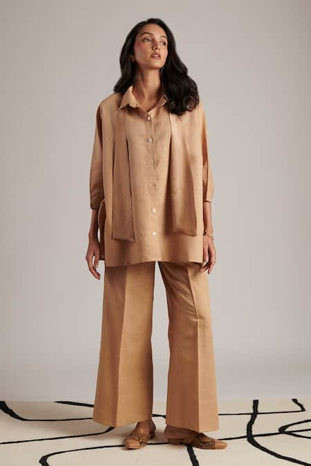 Moh India Moon Plain Shirt & Trouser Set 