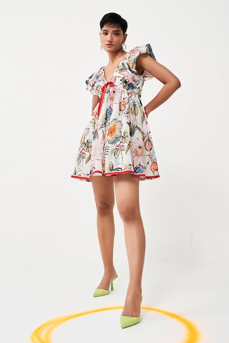 Verb by Pallavi Singhee Tropical Print Dress 