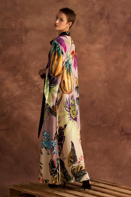 Shop Verb By Pallavi Singhee Multi Color Georgette Flared Sleeve Kaftan at Aza Fashions Shop_Verb By Pallavi Singhee_Multi Color Georgette Flared Sleeve Kaftan _at_Aza_Fashions