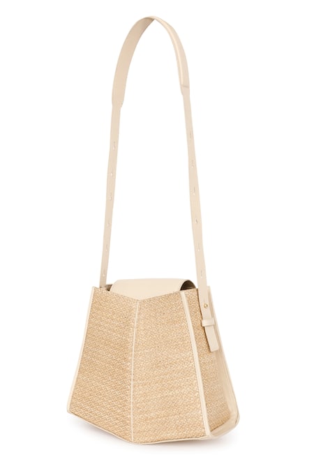 Adisee_Ivory Fern Bucket Bag_at_Aza_Fashions