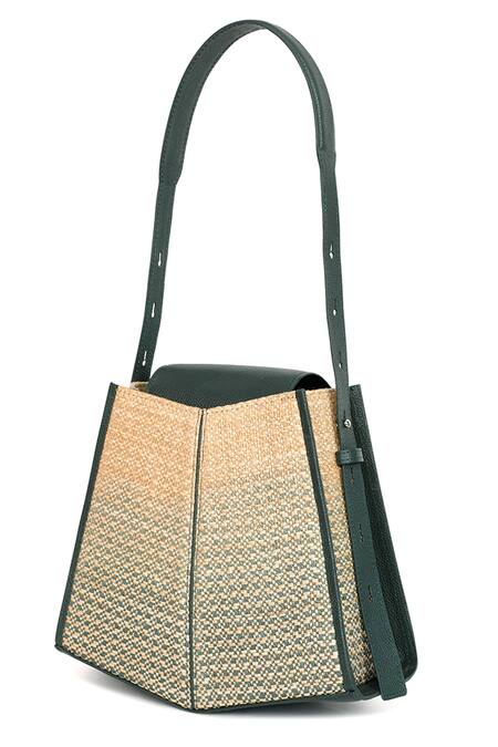 Adisee_Blue Fern Ombre Bucket Bag_at_Aza_Fashions