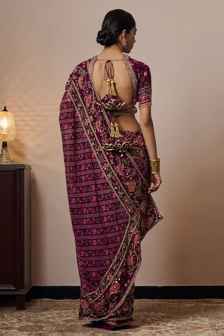 Irrau By Samir Mantri Nimi Border Embroidered Saree 