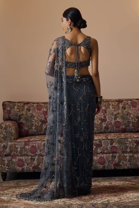 Irrau By Samir Mantri Avani Embroidered Blouse 