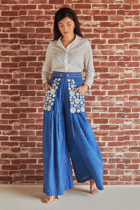 Shruti Sancheti Floral Embroidered Flared Pant 