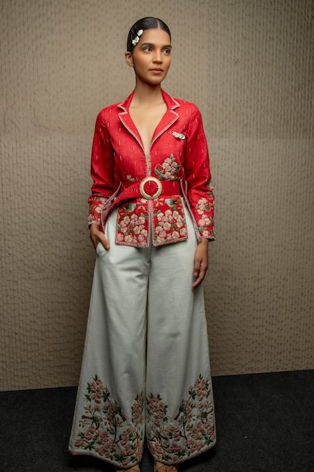 Shruti Sancheti Floral Embroidered Palazzo 