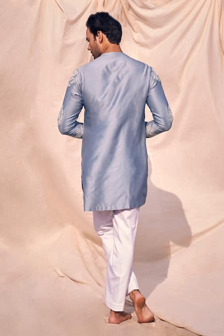 Kaaj Button X AZA Geometric Embroidered Kurta Set 