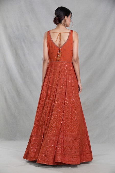 Samyukta Singhania Persian Darbar Sequin Embroidered Gown With Dupatta 