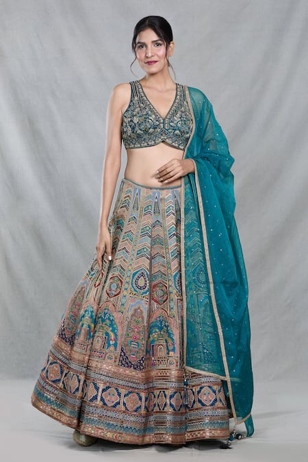 Samyukta Singhania Royal Darbar Banarasi Silk Lehenga Set 