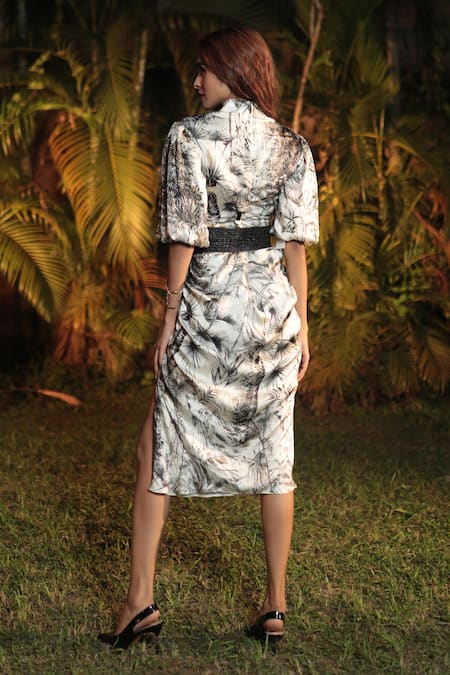 The Long Iland Forest Print Midi Dress 