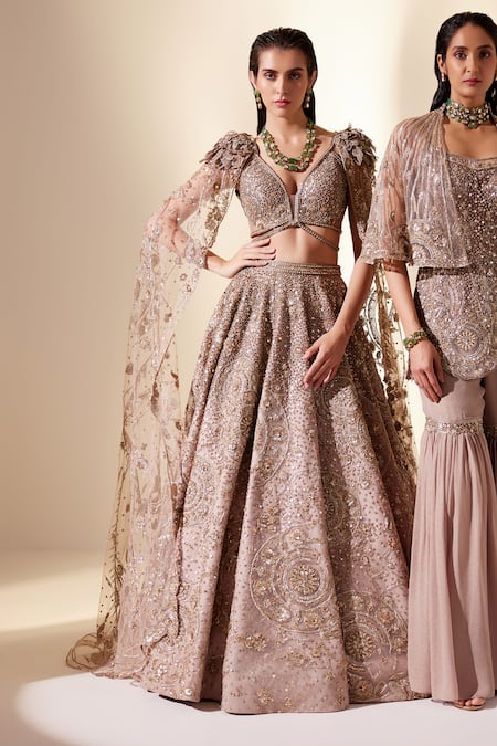 Adaara Couture Celestial Broken Circle Embroidered Lehenga Set 