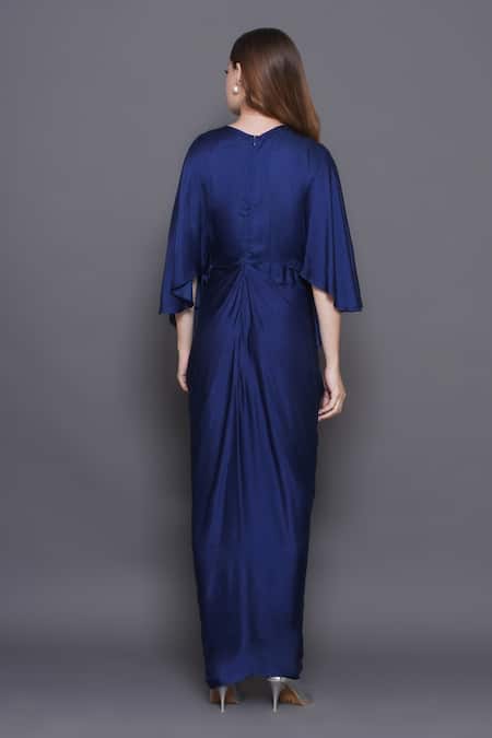 Angry Owl Owl Patchwork Draped Dress 