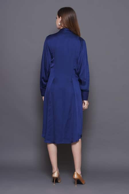 Angry Owl Owl Patchwork Knotted Midi Dress 