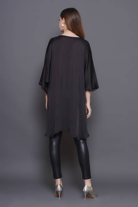 Angry Owl Pearl Placket Embroidered Tunic 