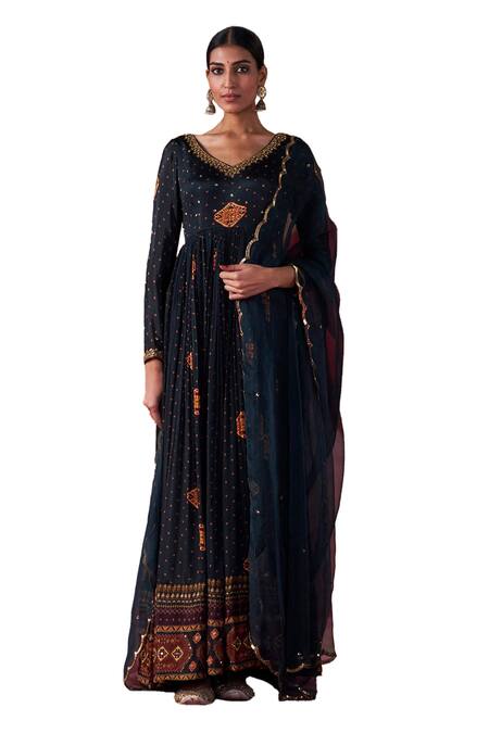 Jigar Mali Green Organza, Chanderi Diamonds, Embroidery, Aari Hand Work Anarkali Set Online at Aza Fashions Jigar Mali_Green Organza, Chanderi Diamonds, Embroidery, Aari Hand Work Anarkali Set_Online_at_Aza_Fashions