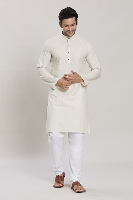 Arihant Rai Sinha Octavia Jacquard Pattern Straight Kurta With Churidar 