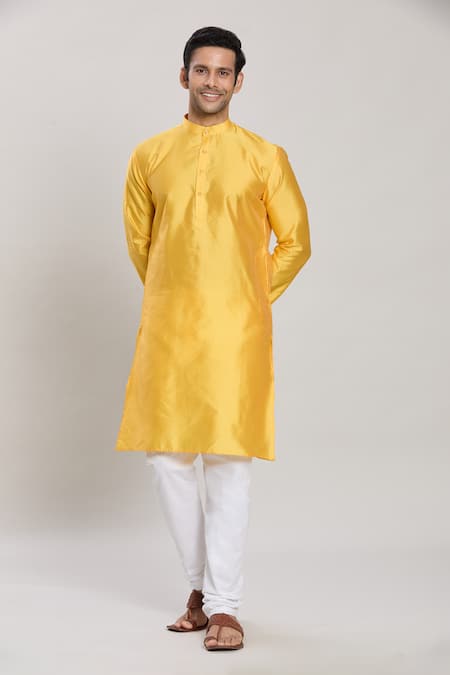 Arihant Rai Sinha Jacquard Pattern Kurta With Churidar 