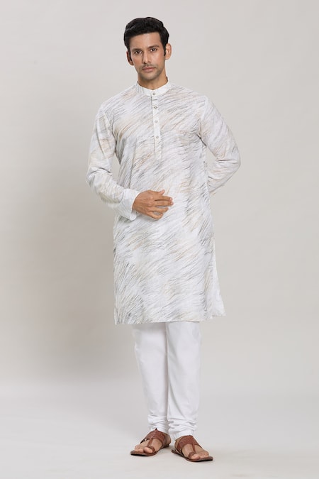 Arihant Rai Sinha Brush Print Kurta & Pant Set 