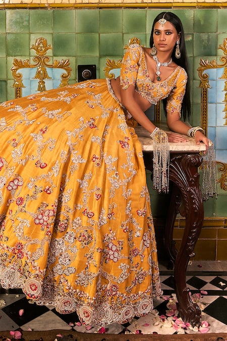 Dolly J Elaheh Thread Work Bridal Lehenga Set 