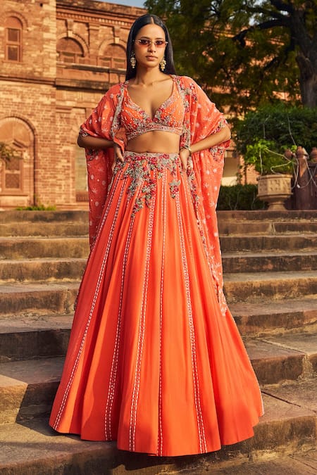 Dolly J Rosette Embroidered Lehenga Set 