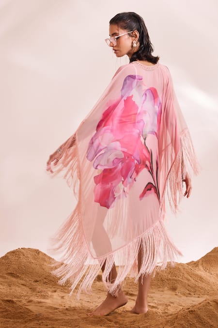 Divya Aggarwal Dahlia Abstract Floral Print Kaftan 