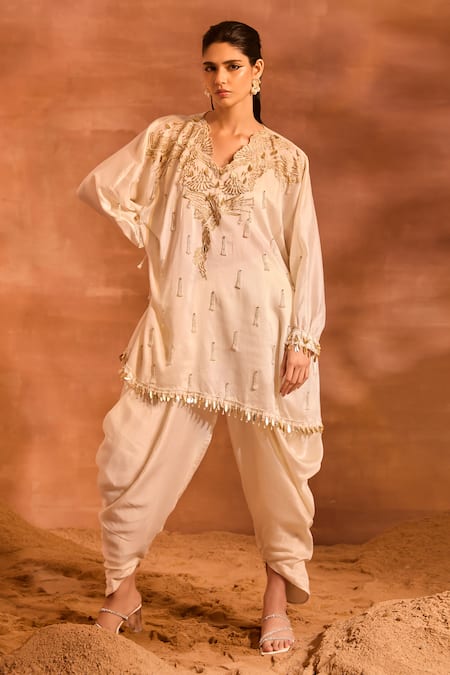 Divya Aggarwal Orion Embellished Kaftan & Dhoti Pant Set 