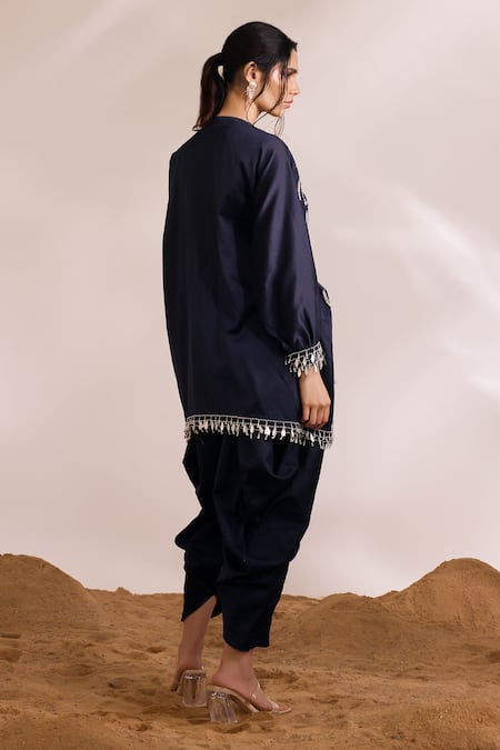 Divya Aggarwal Orion Embellished Kaftan With Dhoti Pant 