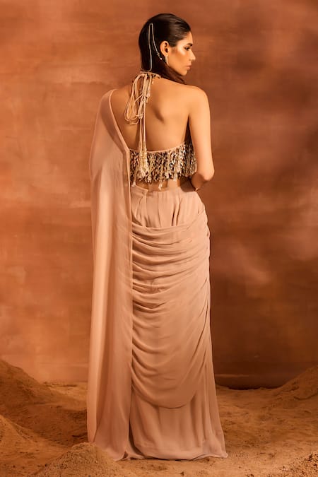 Divya Aggarwal Renee Pre-Draped Ruffle Saree With Blouse 