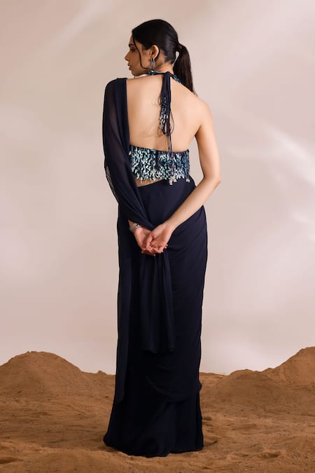 Divya Aggarwal Renee Ruffled Pre-Draped Saree With Blouse 