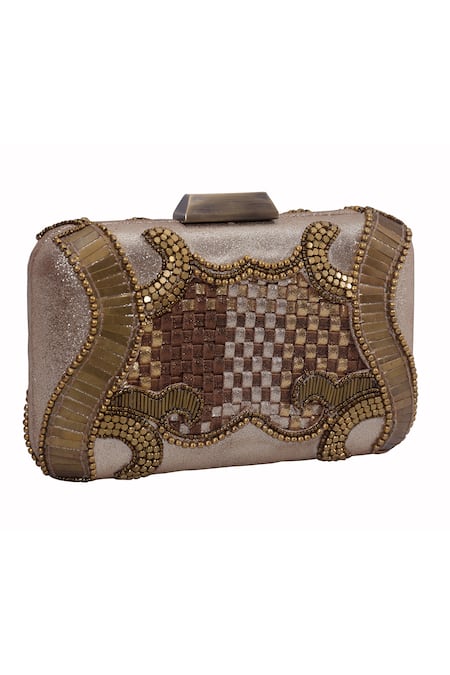 JASBIR GILL Basket Woven Clutch 