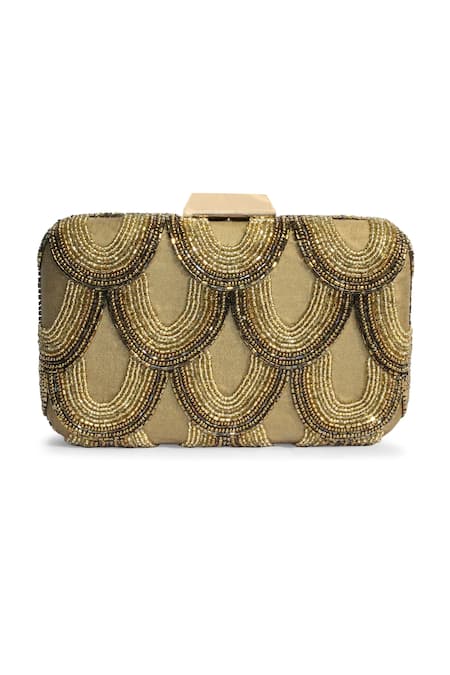 Jasbir Gill Scallop Embroidered Clutch 
