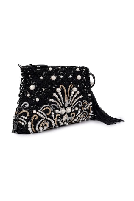 Jasbir Gill Pearl Embroidered Clutch 