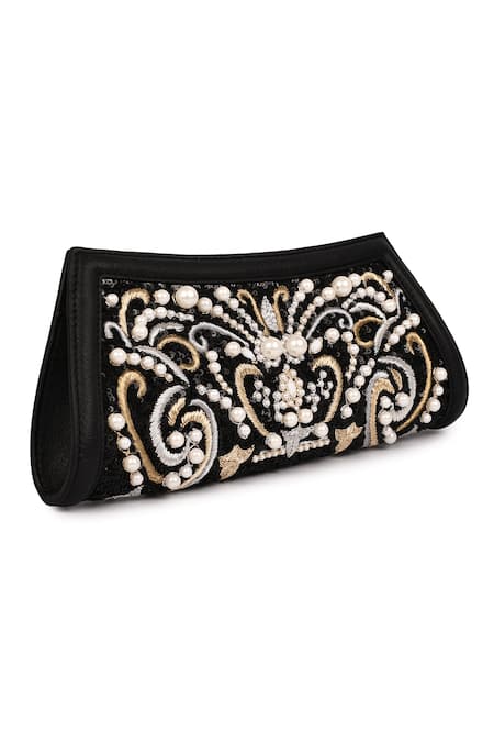 Jasbir Gill Mandala Pearl Embroidered Clutch 