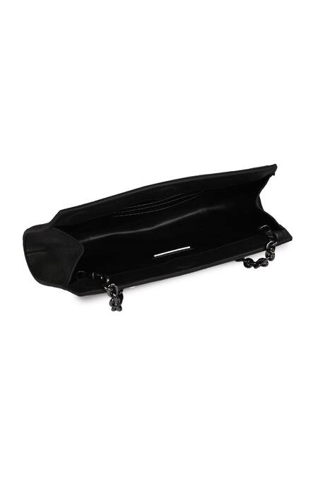 Buy_Jasbir Gill_Black Embroidery Mandala Pearl Clutch _Online_at_Aza_Fashions