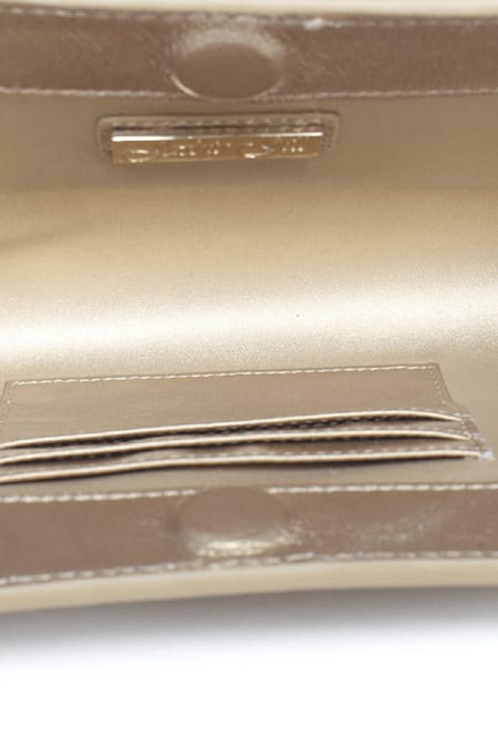 Buy_Jasbir Gill_Gold Embroidery Pearl Cluster Clutch _Online_at_Aza_Fashions