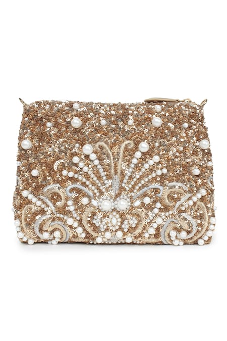 Jasbir Gill Tonal Sequin Embellished Clutch 
