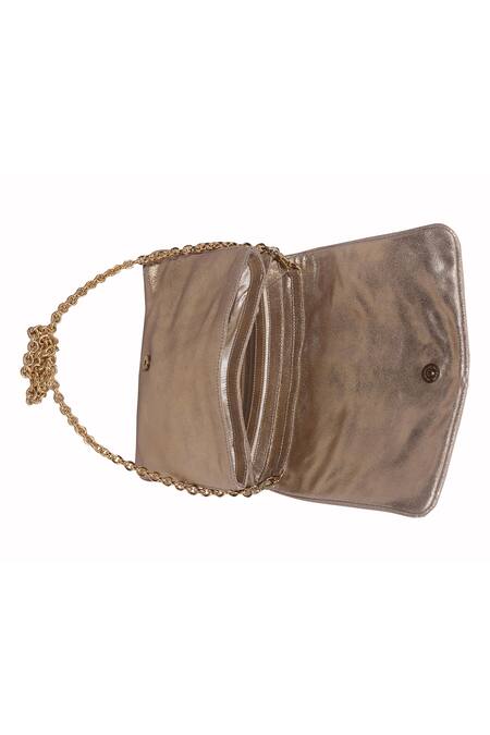 Shop_Jasbir Gill_Gold Embroidery Metal Over Clutch _Online_at_Aza_Fashions