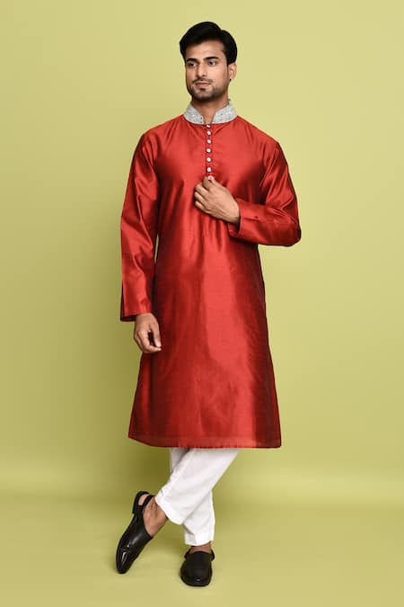 Arihant Rai Sinha Stone Embroidered Collar Kurta With Pant 