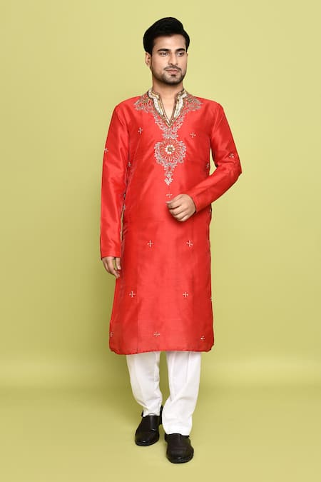 Arihant Rai Sinha Bead Embroidered Kurta With Pant 