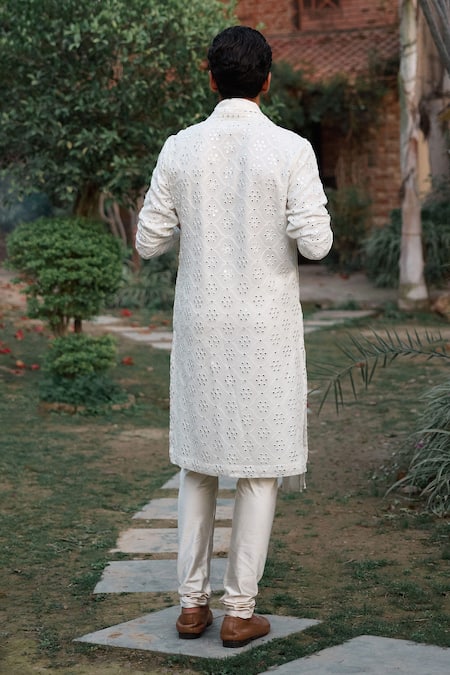 Ankit V Kapoor Ranbir Mirror & Thread Embroidered Kurta Salwar Set 