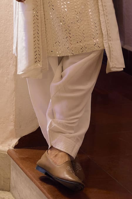 Shop Ankit V Kapoor Ivory Georgette, Cotton, Viscose Sequins, Umaid Thread Kurta Salwar Set Online at Aza Fashions Shop_Ankit V Kapoor_Ivory Georgette, Cotton, Viscose Sequins, Umaid Thread Kurta Salwar Set _Online_at_Aza_Fashions